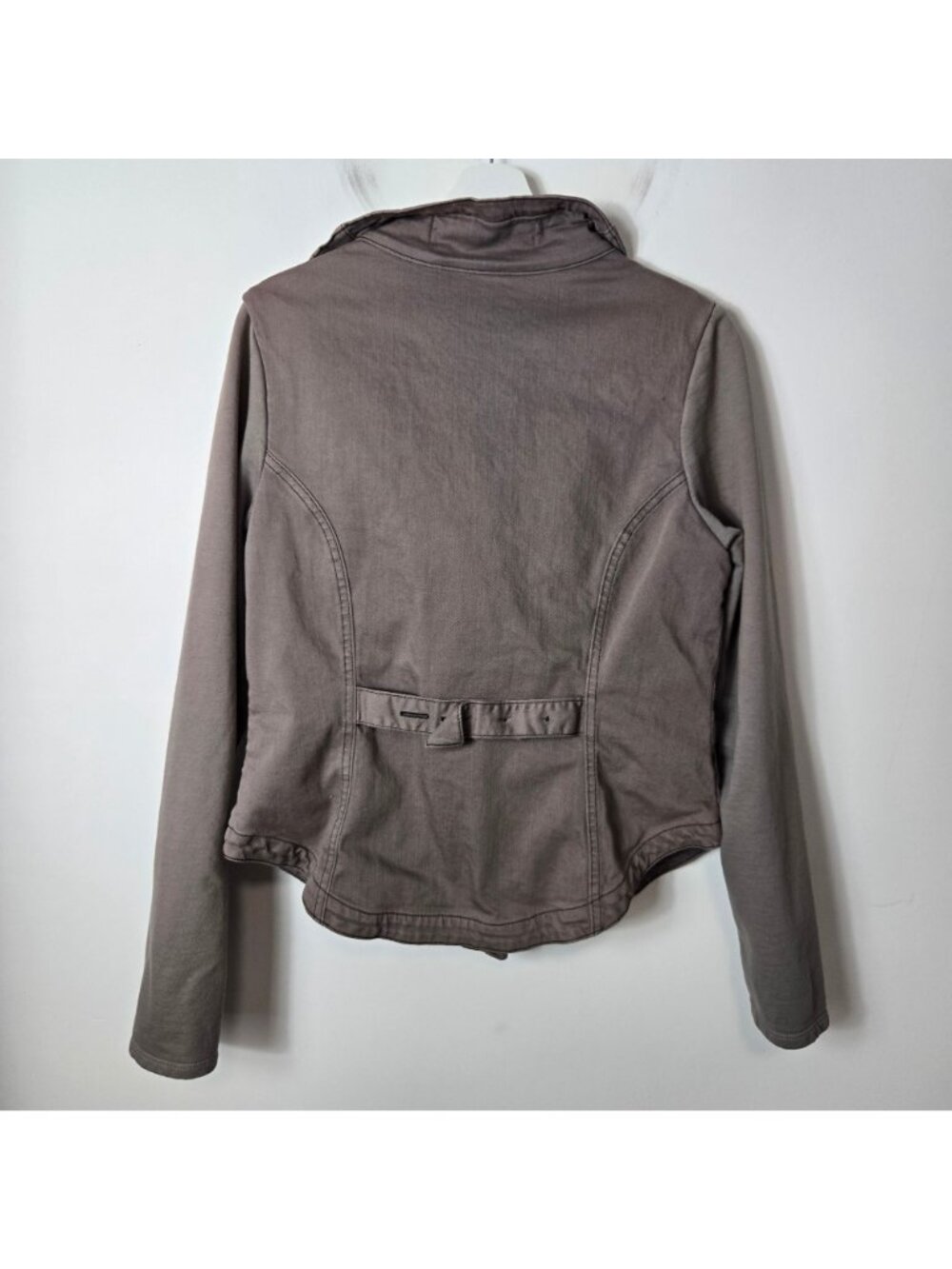 Prairie Underground Size L Tarpaulin Jacket Asymetric Organic Cotton Grey Womens - Picture 3 of 9